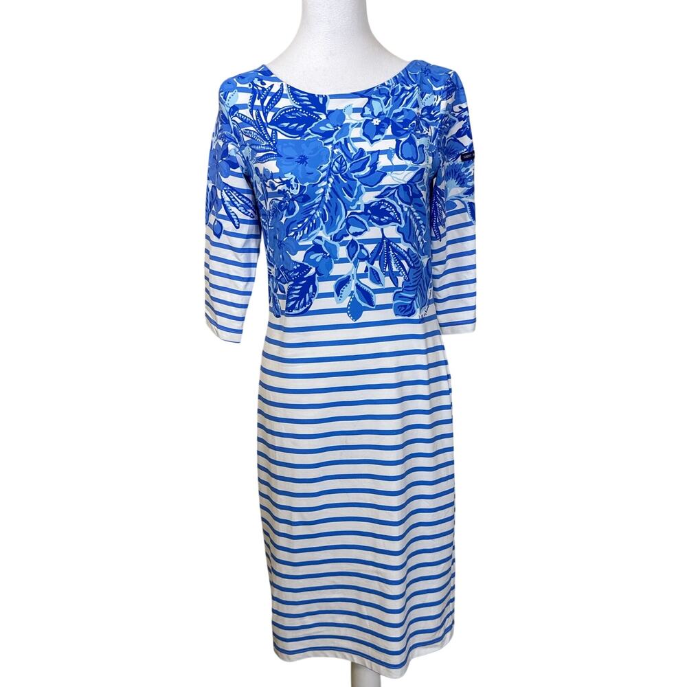 NWT Lilly x Saint James Propriano Dress Azure Soleil Size Small Resort Preppy